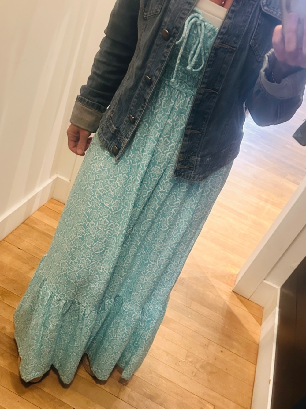 Light Blue & White Patterned Summer Sundress XS NWT